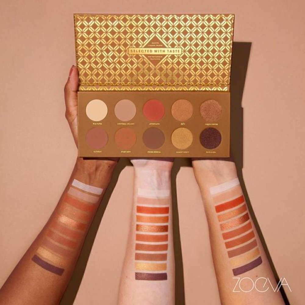 ZOEVA Caramel Melange Eyeshadow Palette with 10 Rich Shades New